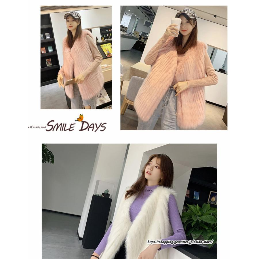 ベスト | ボリュームフェイクファーファー毛皮レディース 冬 フェイクファー 毛皮コート アウター ノースリーブ ふわふわ ジレ 秋冬 前開き