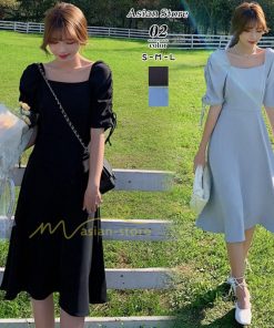 マキシ | ワンピース レディース 春夏 半袖ワンピース 40代 キレイめ ロングワンピース 無地 Aラインワンピース ゆったり 韓国風 着痩せ シンプル カジュアル オシャレ