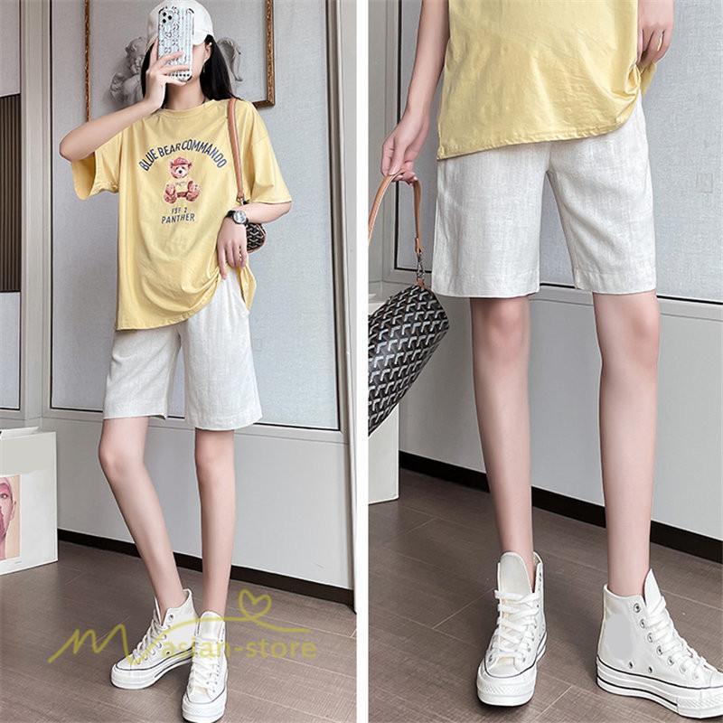 パンツ レギンス | マタニティパンツ レディース 麻 綿 ウエスト調整 着痩せ 妊婦服 パンツ マタニティウェア 無地 薄手 サマー ボトムス 産後 産前 マタニティ お出かけ 通勤