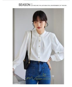 シャツ・ブラウス | ブラウス レディース 長袖 50代 白 シャツ ゆったり トップス きれいめ フォーマル 上品 フェミニン シフォン 高品質 20代 通勤 フォーマル 30代 40代 OL