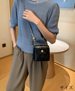 ショルダーバッグ | ミニバッグ 肩掛け キルティング チェーンバッグ レディース フェイクレザー ボックス斜め掛け
