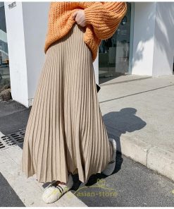 スカート | プリーツ ロング丈 ボトムス レディース ニットニット あったか 20代 30代 40代 秋 冬 韓国風 デート こなれ感 新作 秋冬物 お呼ばれ