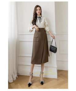 スカート | ボトムス レディース きれいめ 春夏 タイト秋服 2021 おしゃれ 膝丈 ハイウエスト 体型カバー お洒落 上品 通勤 OL カジュアル 20代30代40代