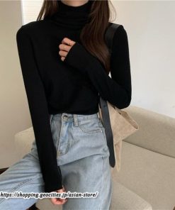 ニット・セーター | カットソー ニット レディース ハイネック 長袖 秋冬 春 トップス スリム ストレッチ インナー 無地 プルオーバー 通学通勤 長袖ニット 着痩せ 長袖カットソー