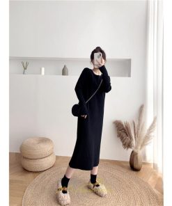 ニットワンピース | レディース 冬 きれいめ ロング おしゃれ 秋冬 長袖 送料無料 可愛い 上品 秋冬コーデ 小柄 萌え袖 20代30代40代50代 がーりー