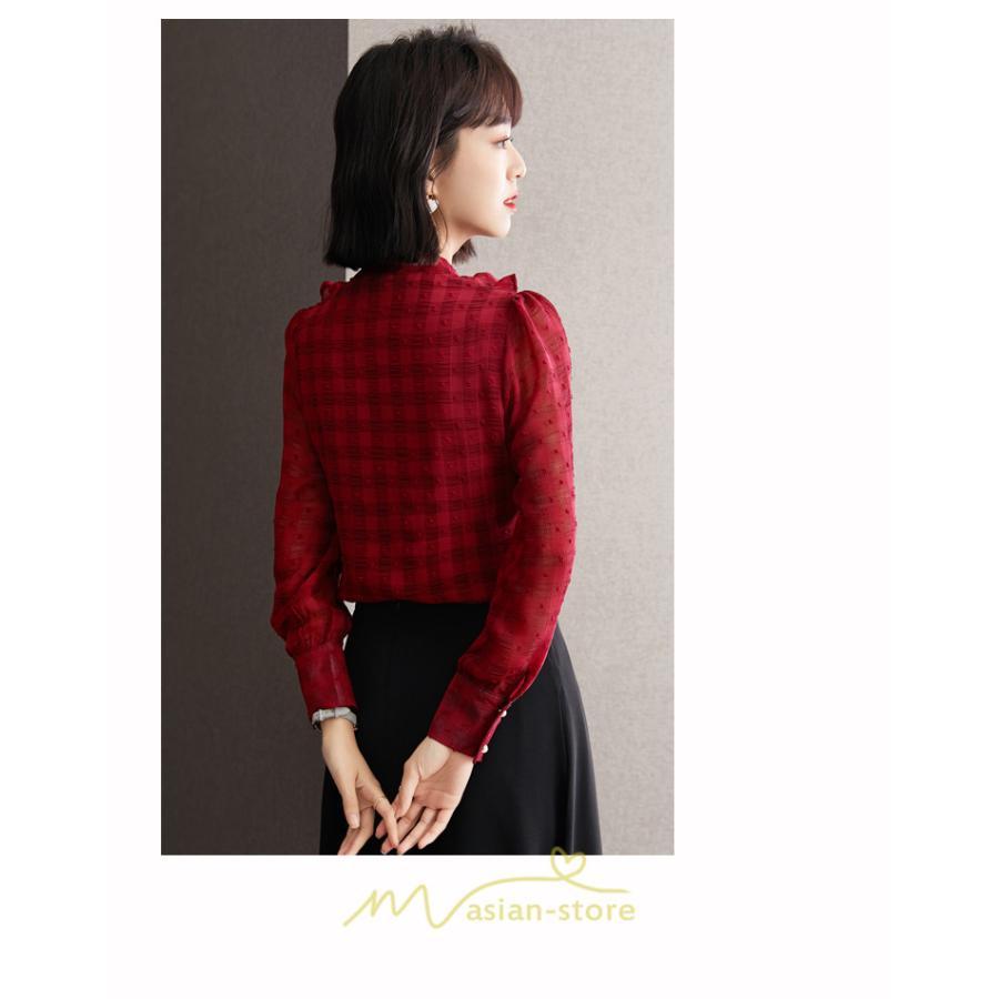 シャツ・ブラウス | シャツ ブラウス 春 秋 冬 シフォン 長袖 レディース フォーマル 通勤 OL オフィス ビジネス カジュアル リボン 綺麗 可愛い おしゃれ 高級感 キレイめ