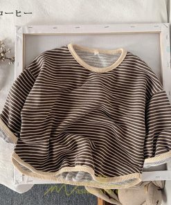 衣装 服 | 子供服服 子ども服 こども服 キッズ服 Tシャツ 長袖 女の子 男の子 ガールズ ボーイズ ジュニア キッズ 冬 秋 子ども ボーダー柄 かわいい 上質