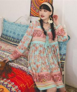 ミニ丈 | ワンピース レディース ワンピース長袖 夏秋ワンピ きれいめ 大人 森ガール 膝上 リゾート 花柄 おしゃれ デート 通勤 可愛い お呼ばれ シフォン