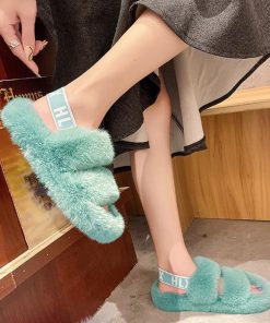 サンダル | ファーレディースファースリッパ