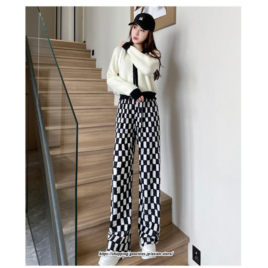 チノ・テーパード・ジョガー・スキニーパン | パンツ レディース ボトムス パンツ チェック柄 お洒落 秋冬 ママ 20代 30代 40代 デート お出かけ 普段使い ガーリー トレンド 韓国 レトロ 可愛い カジュアル