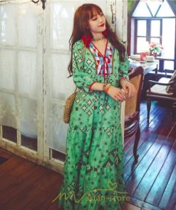 マキシ | ワンピース 個性的 ロングワンピース マキシワンピース エスニック 幾何学柄 リゾート ワンピ カジュアル 春夏 20代30代40代50代 ゆったり 大人 体型カバー