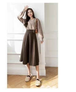 スカート | フレアレディース 秋 冬 秋冬 ミモレ丈 ロング丈 あったか Aライン 通勤 通勤 大人上品 20代30代40代50代 知的 フォーマル 綺麗