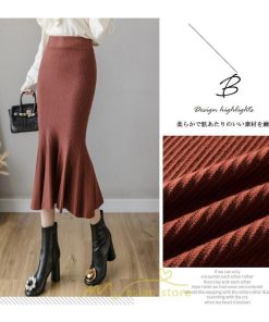 スカート | レディース ロング丈 マーメイド可愛い シンプル ニット 秋冬コーデ ボトムス きれい フレアカジュアル 女子会 新作 デート 抜け感