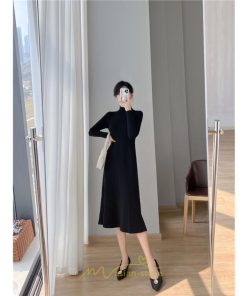 ニットワンピース | レディース 冬 きれいめ ニットフレア ロング おしゃれ タートルネック 秋冬 送料無料 通勤 可愛い おしゃれ デート 20代30代40代50代