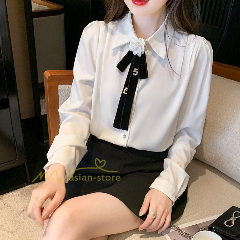 シャツ・ブラウス | シャツ ブラウス 秋冬 レディース スカーフタイ きれいめ フォーマル 春 長袖 オフィス 蝶結び 20代30代40代 通勤通学 お出かけ 着痩せ カジュアル 上品 春夏作