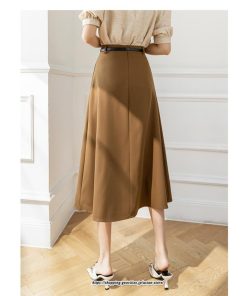スカート | ロングきれいめ レディース Aラインデート 20代 30代 40代 50代 秋 冬 あったか 通勤 ハイウエスト お出かけ 細見え ベルト付き