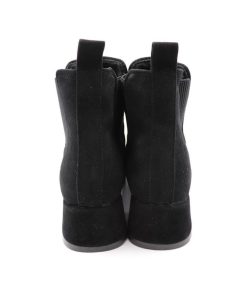 パンプス | サイドゴア レディース ローヒール靴 スエード 太ヒール ショートブーツ ブーティー 歩きやすい