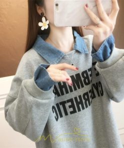 パーカー | トレーナー レディース 秋冬 コーデ 重ね着 切り替え カジュアル 着痩せ スウェット 可愛い 20代30代40代50代 カジュアル お出かけ オーバーサイズ