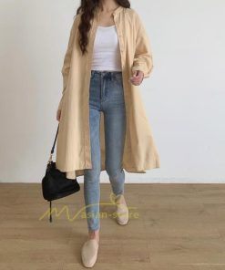 マキシ | シャツワンピ 2WAY カーディガン 長袖 ロング 無地 体型カバー ワンピース アウター レディース 春アウター お出かけ 20代30代40代50代 羽織り カジュアル 上品