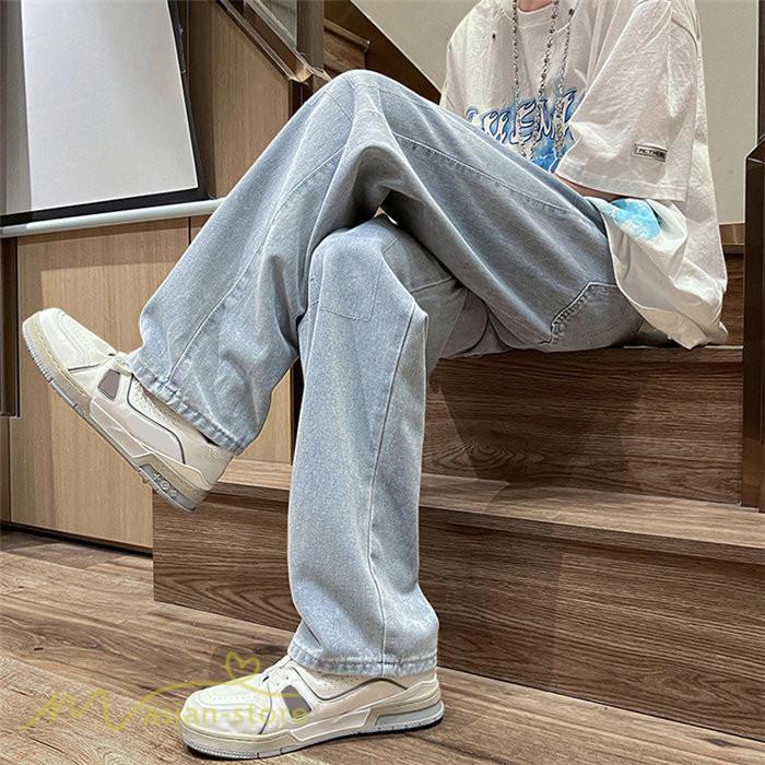 ジーンズ、デニムパンツ | デニムパンツ メンズ ジーンズ ジーンズ 夏新作 ゆったり ワイドパンツ ガウチョ 大きいサイズ 2XL 春 夏 メンズスタイル カジュアル サマーパンツ パンツ 秋