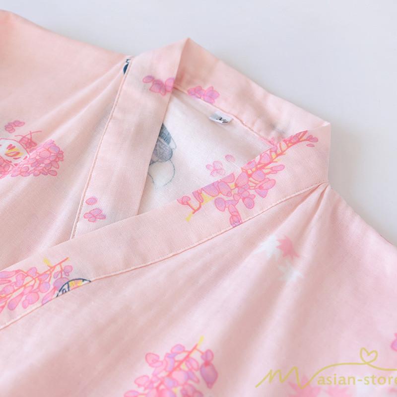 パジャマ ルームウェア | ルームウェア ネグリジェ パジャマ レディース ダブルガーゼ 綿100% ワンピース 長袖 ロング 春 夏 秋 薄手浴衣 バスローブ 花柄 おしゃれ かわいい 寝巻き