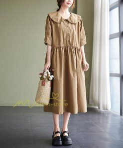 マキシ | 【大人風ロングワンピ】ワンピース レディース 夏 シンプル 無地 大人 通勤着 ロングワンピース ゆったり 20代30代40代 2022 お出かけ 着痩せ カジュアル 上品