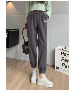 チノ・テーパード・ジョガー・スキニーパン | スウェットパンツ レディース ロングパンツ 長ズボン ボトムス ジョガーパンツ ウエストゴム 10代20代30代40代 部屋着 ルームウエア 刺繍 スウェット