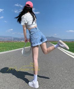 ショートパンツ | ゆったり Aライン デニム デニムパンツ ショートデニム ショーパン 短パン レディース ショート丈 ボトムス ロールアップショートパンツ パンツ