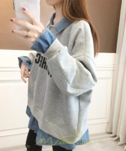 パーカー | トレーナー レディース 秋冬 コーデ 重ね着 切り替え カジュアル 着痩せ スウェット 可愛い 20代30代40代50代 カジュアル お出かけ オーバーサイズ