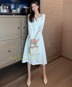 マキシ | ワンピース レディース きれいめ フォーマルワンピース 結婚式 ロングワンピース ドレス 長袖 パーティードレス 入学式 Aラインワンピース 20代30代40代 上品