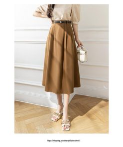 スカート | ロングきれいめ レディース Aラインデート 20代 30代 40代 50代 秋 冬 あったか 通勤 ハイウエスト お出かけ 細見え ベルト付き