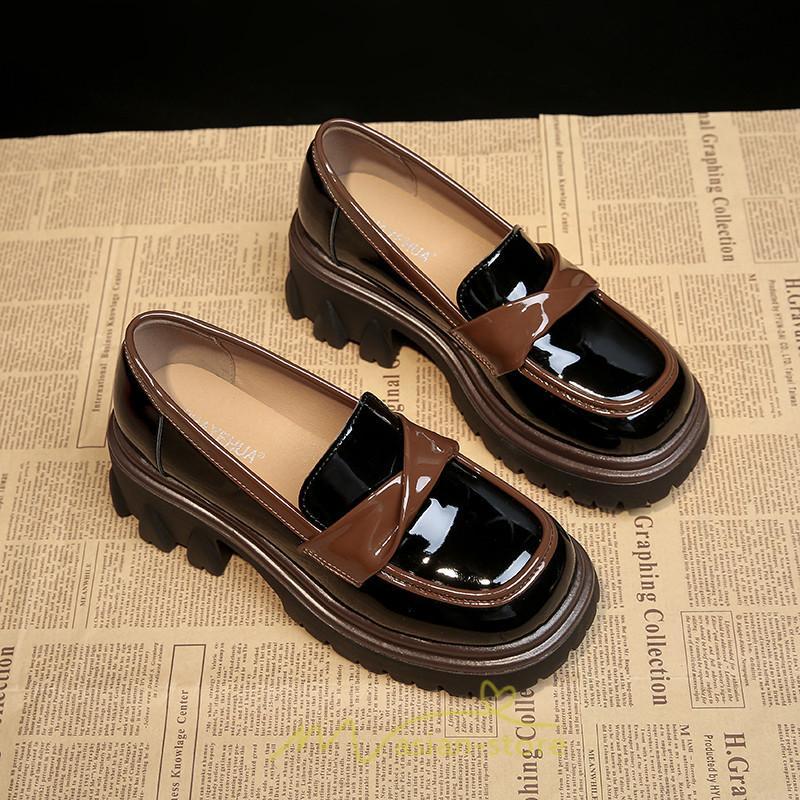 ローファー | 厚底 靴 オフィス 学生 通勤 通学 カジュアル パンプス 太ヒール 春 夏 秋 冬 学生靴 送料無料 コンフォート 学校 フォーマル 疲れにくい 痛くない