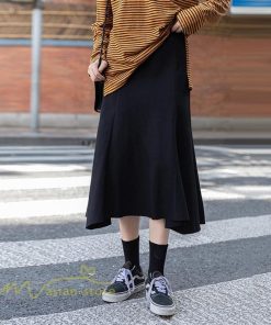 スカート | マタニティAライン レディース 春 夏 着痩せ マタニティウェア 産前産後 可愛い 無地 ウエスト調整 カジュアル 妊婦 エレガント マタニティ