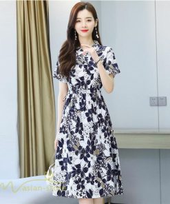 ミディアム | シャツワンピース レディース ワンピース 着痩せ 花柄 膝丈 ミディアムワンピース 上品 Aラインワンピース 春 夏新作 フリーサイズ サマーワンピース 通勤通学