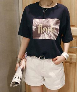 ジーンズ、デニム | ハイウエスト ベルト付き レディース ロールアップ ショーパン デニムショートパンツ 夏