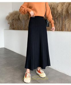 スカート | ロングレディース ニット ハイウエスト Aライン 着痩せ 秋冬新作 あったか 部屋着 おしゃれ ニット 外出 韓国ファッション 可愛い おうち時間