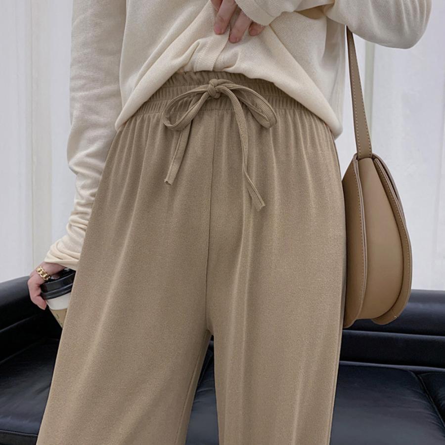 ワイドパンツ | ハイウエスト レディース ストレートパンツ 接触冷感 ロングパンツ ハイウエストサマーパンツ リラックスパンツ