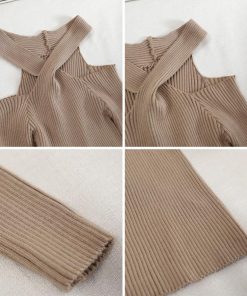 Tシャツ・カットソー | ニットトップス ホルターネック 肩出し