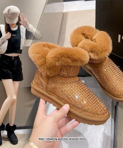 ブーツ | ムートンレディース シューズ モコモコ あったか ボア 靴 キラキラ スノー冬 防寒対策 あったか 滑らない 2022新作 歩きやすい 雪