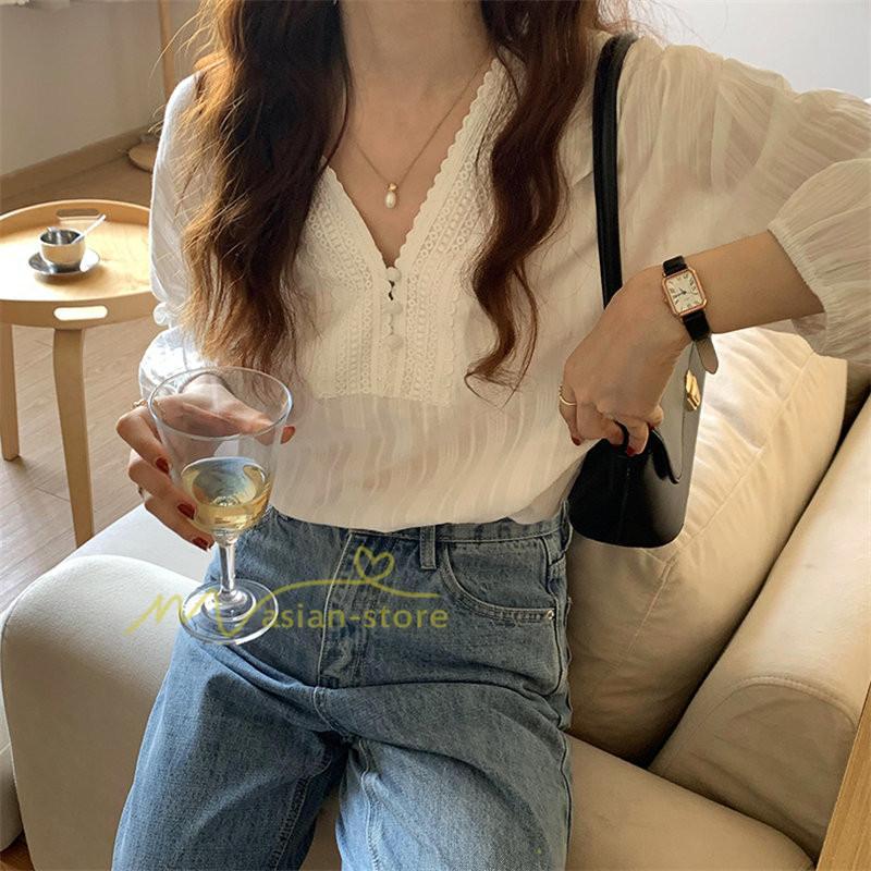 シャツ・ブラウス | カットソー 長袖 Tシャツ レディース おしゃれ 韓国ファッション トップス 上品 30代 40代 カジュアル 春夏 エレガント お出かけ ブラウス 着痩せ 上品 通勤通学