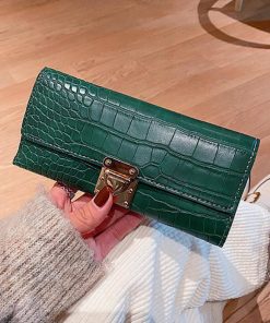 長財布 | クロコ型押し PUレザー シンプル