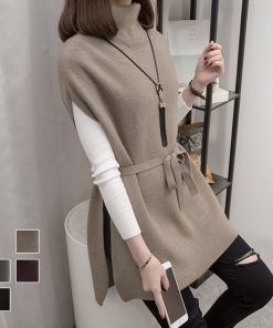 ニット・セーター | ノースリーブ ニットチュニック 韓国風