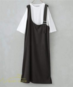 ノースリーブ | ノースリーブワンピース レディース 韓国風 無地 ワンピース ロングワンピース フリーサイズ カーキ ブラック 夏 お出かけ キャミワンピース 40代 30代 20代