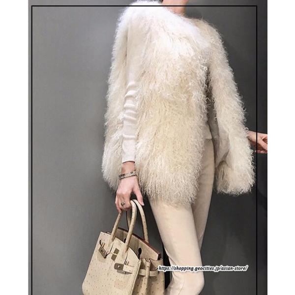 ベスト | ボリュームプードルフェイクファーファー毛皮レディース 冬 フェイクファー 毛皮コート アウター ふわふわ 前開き ノースリーブ