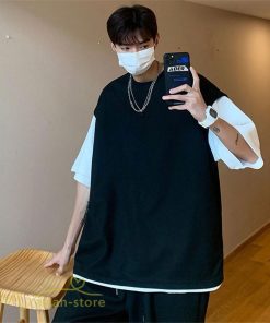 Tシャツ | Tシャツ メンズ 半袖 重ね着風 レイヤード 無地 ゆったり クルーネック カットソー 20代 30代 おしゃれ 無地 大きいサイズ シンプル 40代 カジュアル お出かけ