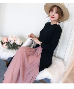 セール | 授乳ワンピース マタニティウェア ロングワンピース 切り替えワンピース 可愛い 秋服 レディース 長袖 秋冬 ヨコファスナー ママ 産前 授乳可 上品 産後