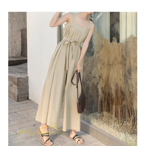 ノースリーブ | サロペット レディース 無地 着痩せ キャミサロペット 可愛い 20代 30代 カジュアル 春 夏 秋 韓国風 ゆったり パンツ コーデ プルオーバー