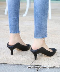 パンプス | スリッポン ポインテッドトゥ ピンヒール 28cm 大きいサイズ サボサンダル ローカット サボ レディースシューズ 靴 上品 革靴 無地 大人 レザー調