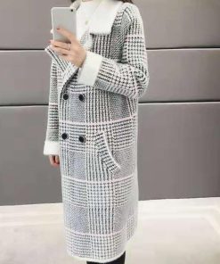 トレンチコート | グレンチェック チェスターコート 韓国