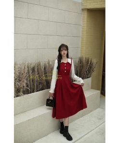 マキシ | ドッキングワンピース 秋 レディース 長袖ワンピ 切替 フェイク レイヤード風 重ね着風 Aラインワンピース 着痩せ ワンピース 可愛い 大人 二次会 30代40代